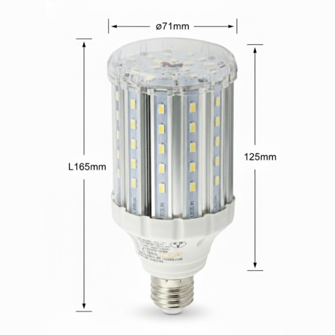 25 Watt E27 LED Corn Lamp Dimension Colonial Lighting