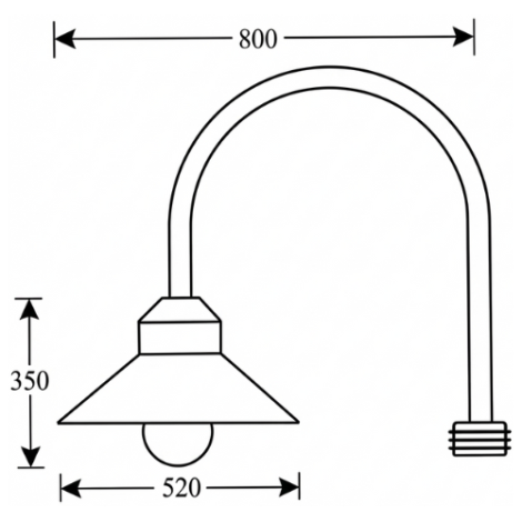 Blaxland Street Light Colonial Lighting Line Drawing