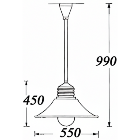 Heritage Pendant Light Line Drawing Colonial Lighting