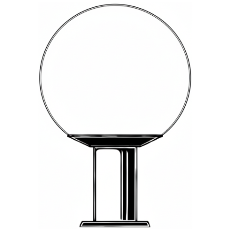 Pillar Wall Mount Opal Spheres Line Drawing Colonial Lighting