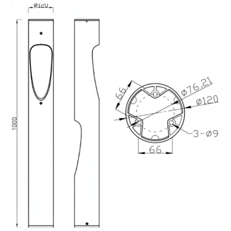 Pyrmont 2 LED Bollard Line Colonial Lighting